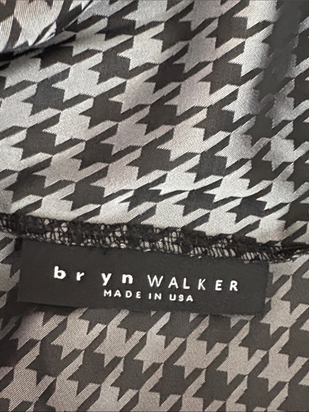 Bryn Walker Giovanna Houndstooth Jacquard Balloon Sleeve Top Size XL Lagenlook - Picture 5 of 8